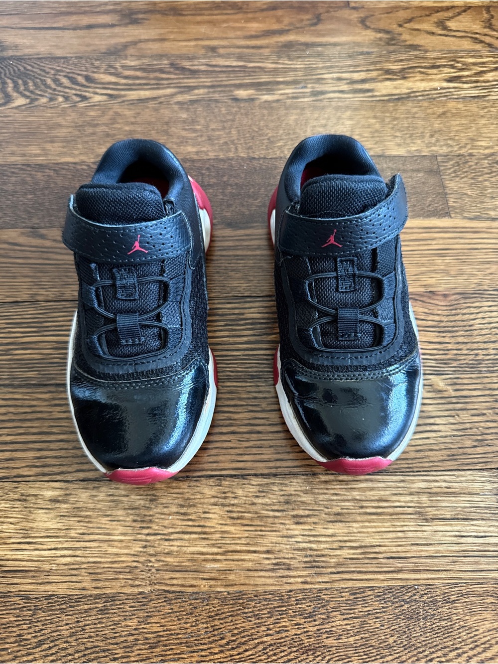 Jordan Black and Red Basketball Sneakers - 11c